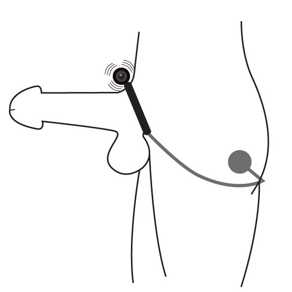 Odyssey Vibrating Cock Ring with Anal Stimulator