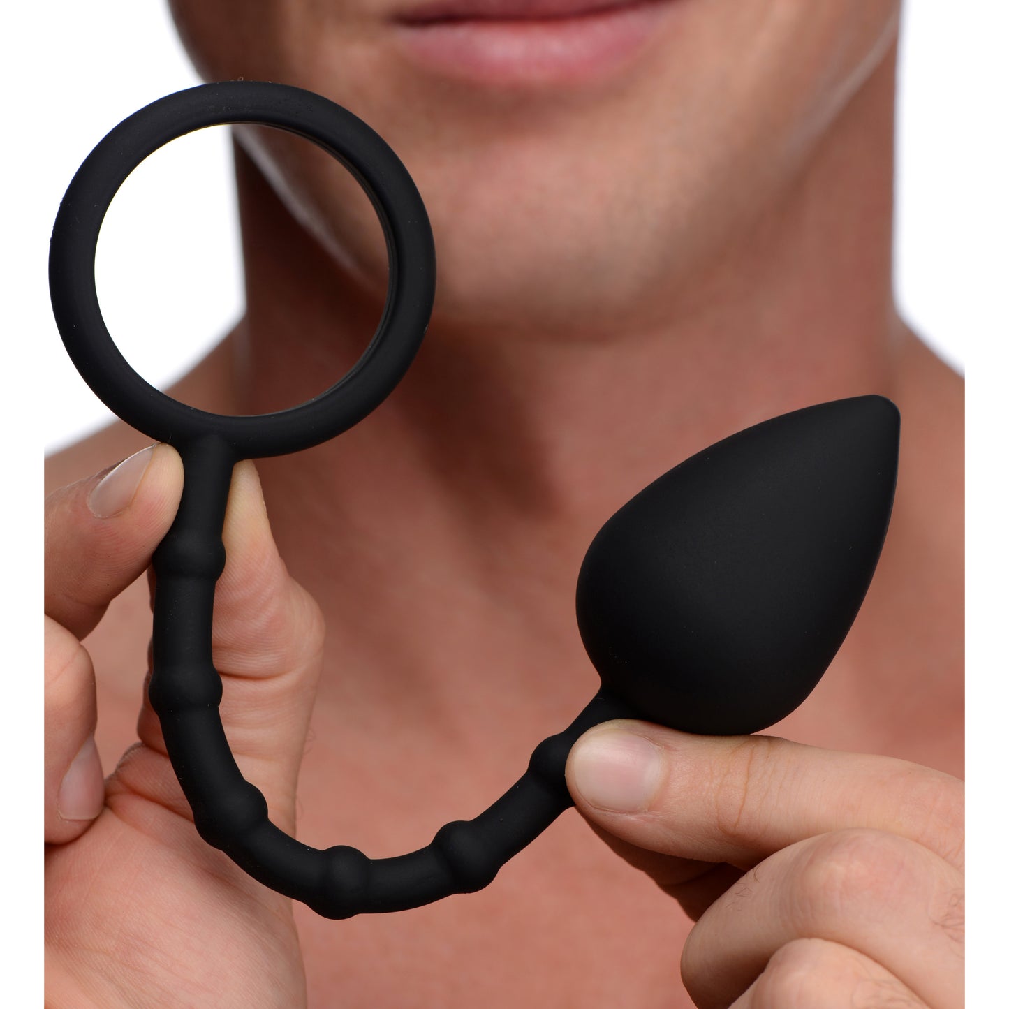 Imbed Silicone Anal Plug and Cock Ring