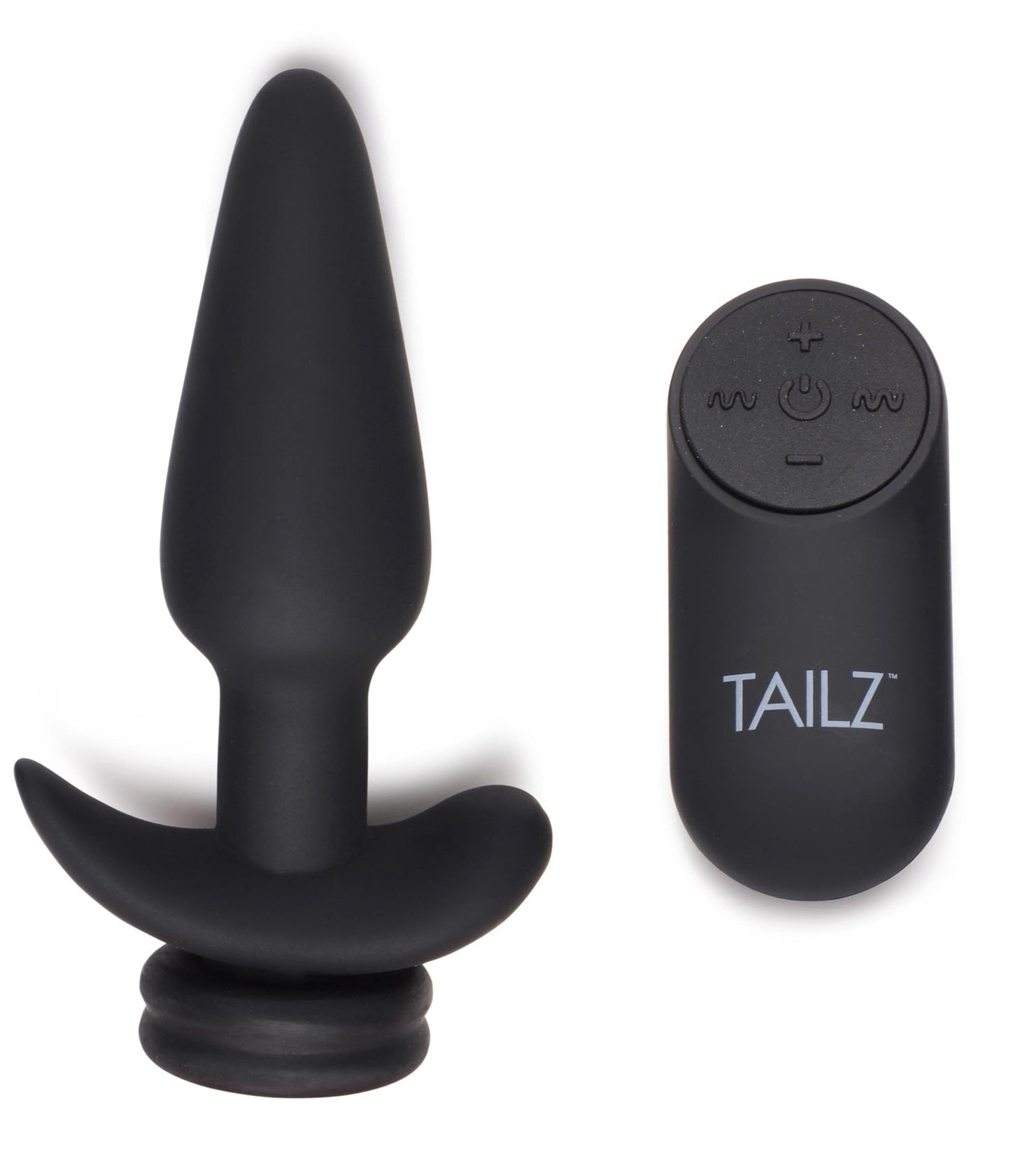 Small Vibrating Anal Plug with Interchangeable Bunny Tail - Pink