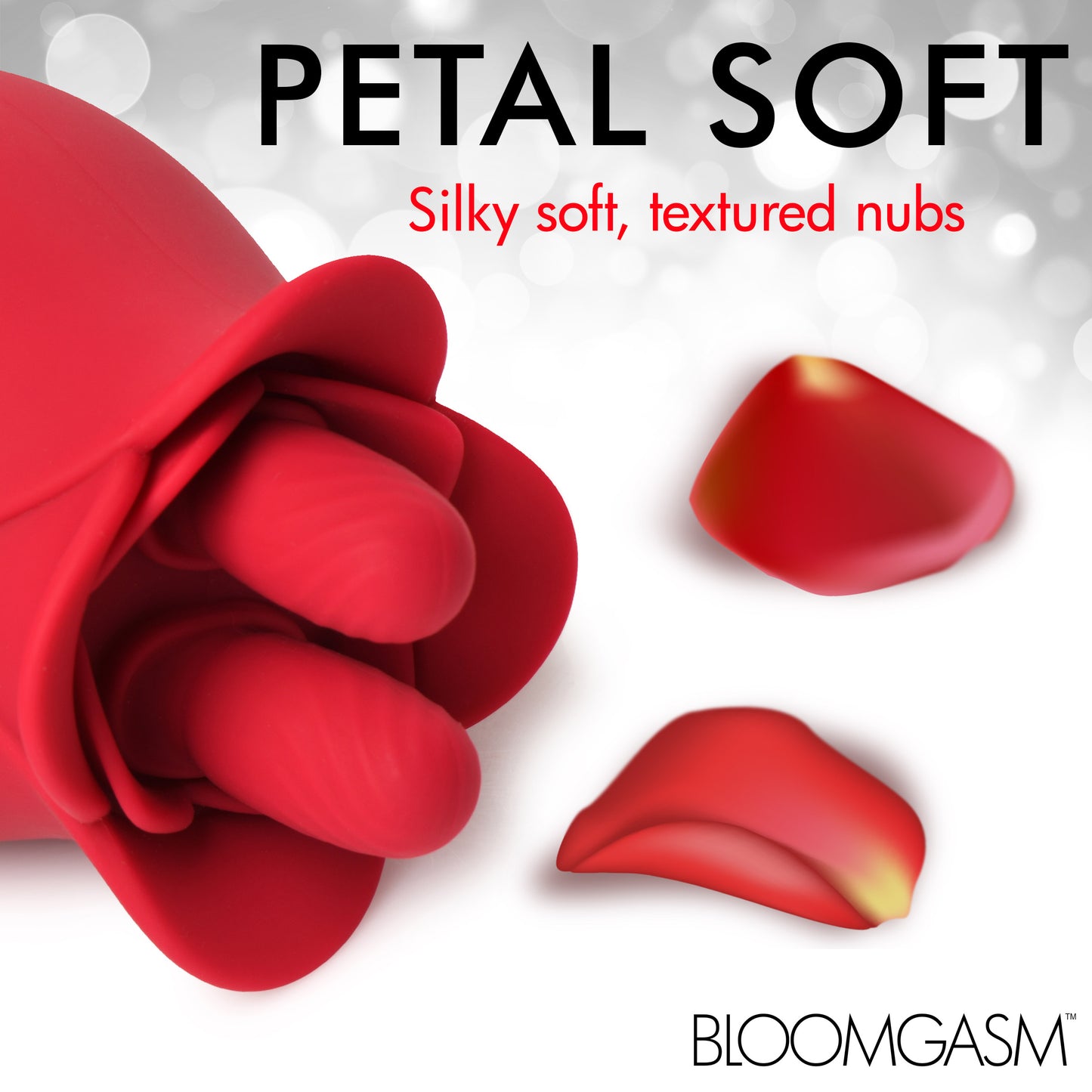 10X Fondle Massaging Rose Silicone Clit Stimulators