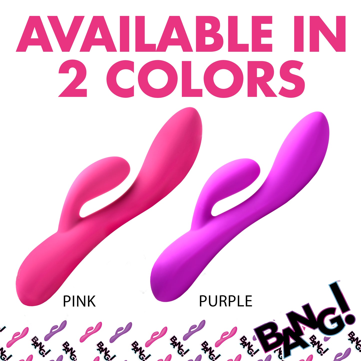 10X Flexible Silicone Rabbit Vibrator - Pink