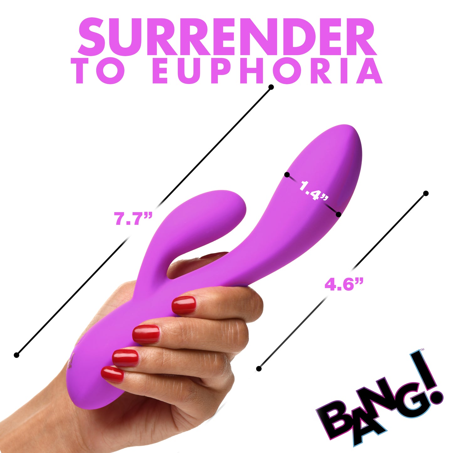 10X Flexible Silicone Rabbit Vibrator - Purple