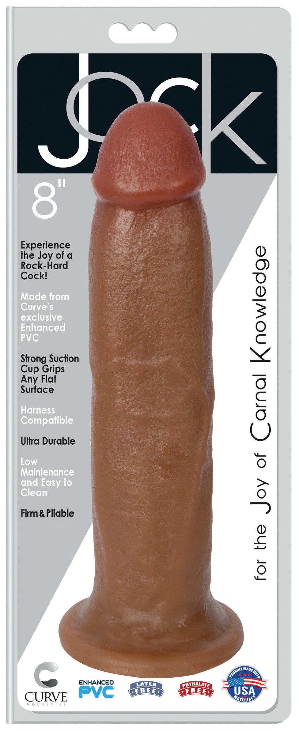 Jock 8 Inch Suction Cup Dildo - Medium