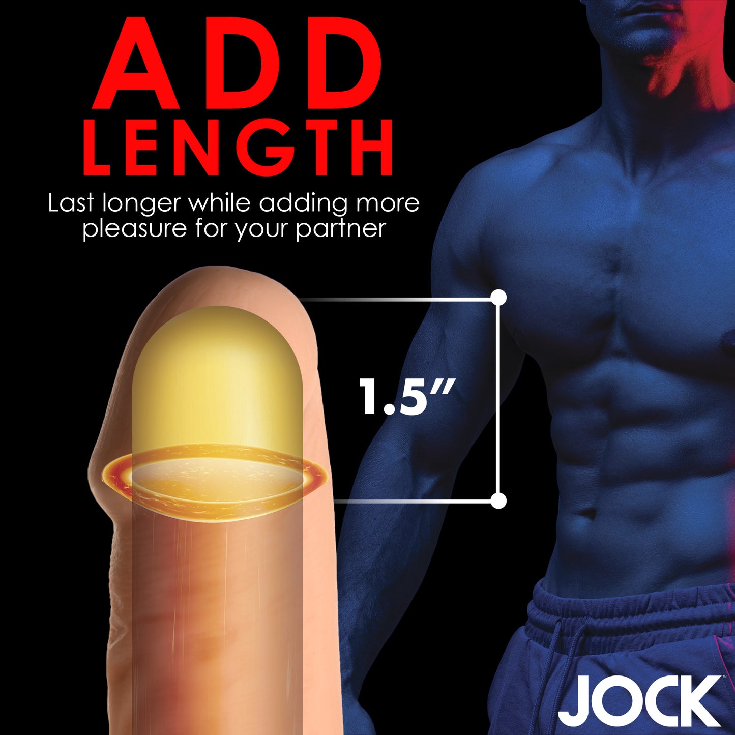 Extra Long 1.5 Inch Penis Extension - Light