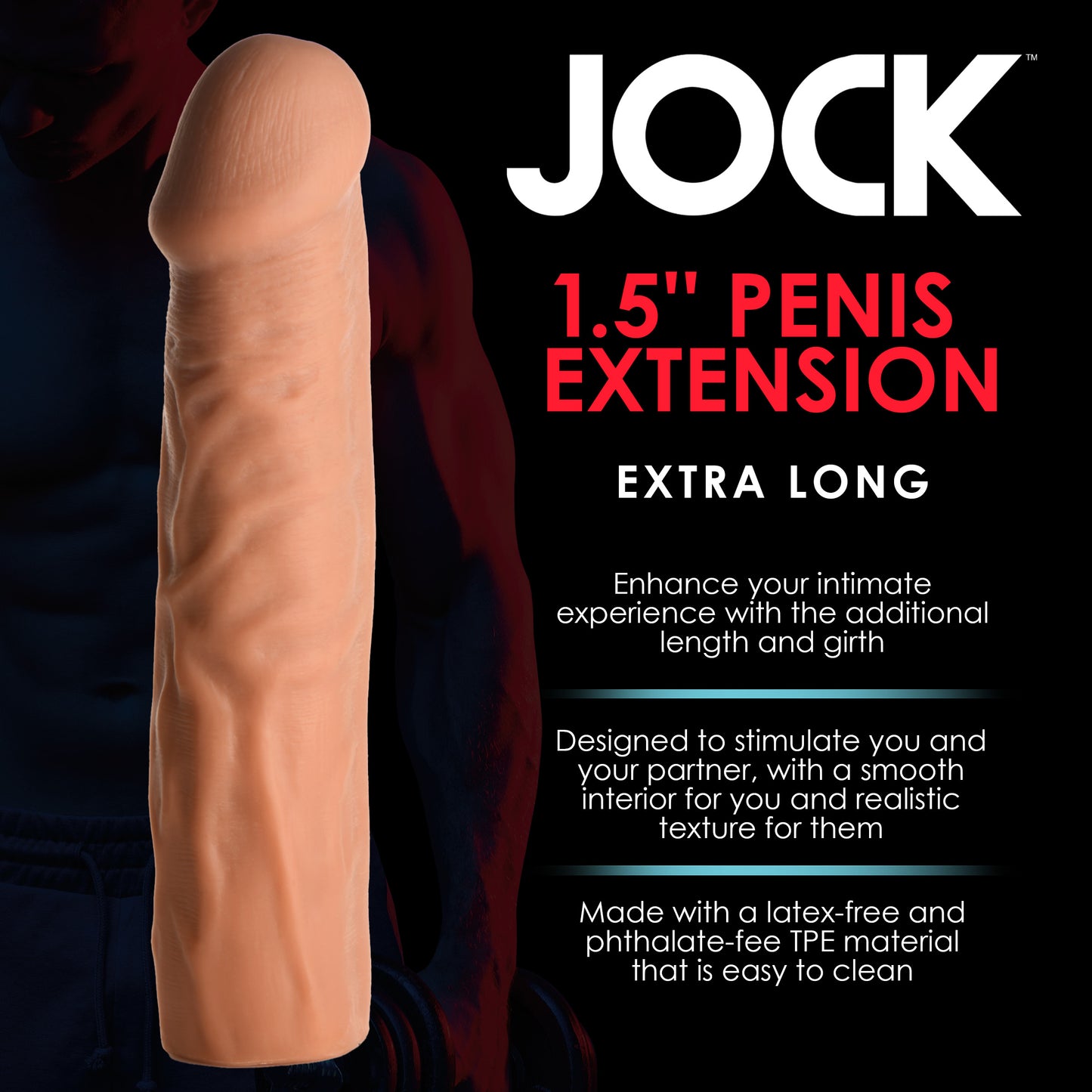 Extra Long 1.5 Inch Penis Extension - Medium