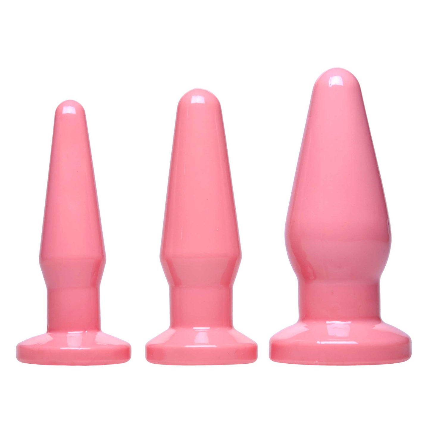 Pink Anal Plug 3 Piece Kit- Packaged