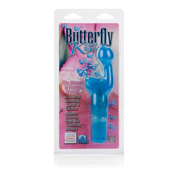 Blue Butterfly Kiss Vibrator - Packaged