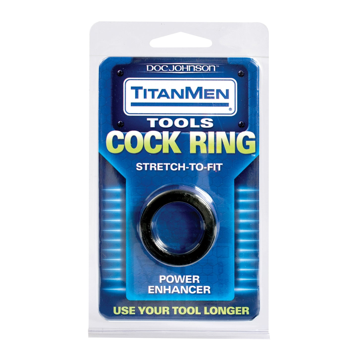 TitanMen Stretch-to-Fit Cock Ring- Black