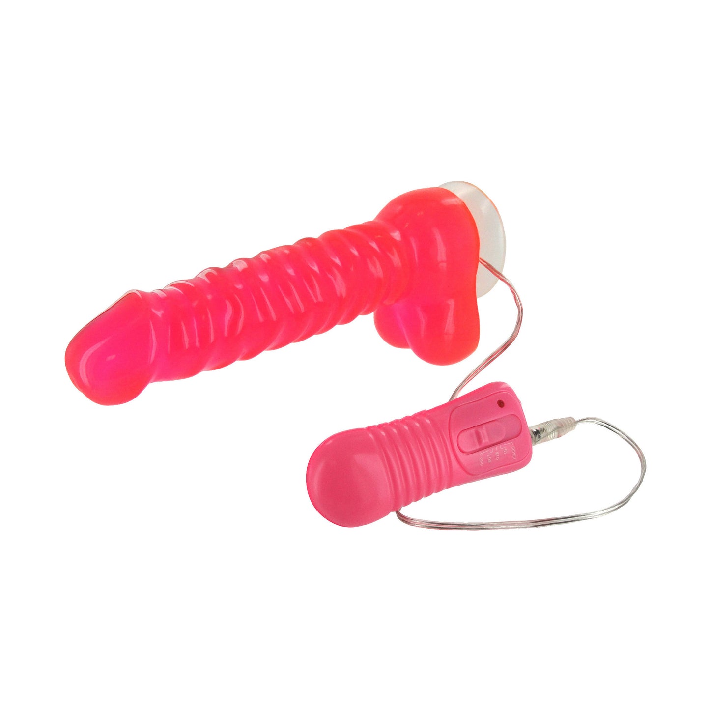 Rock Candy Vibrating Dildo with Strap-On Harness