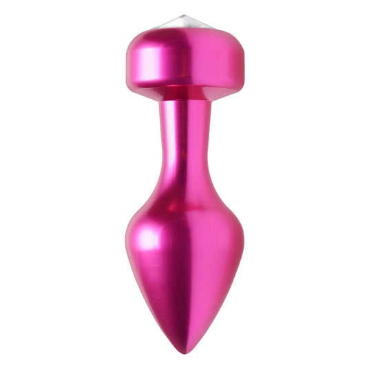 Solitaire Gem Accented Aluminum Anal Plug