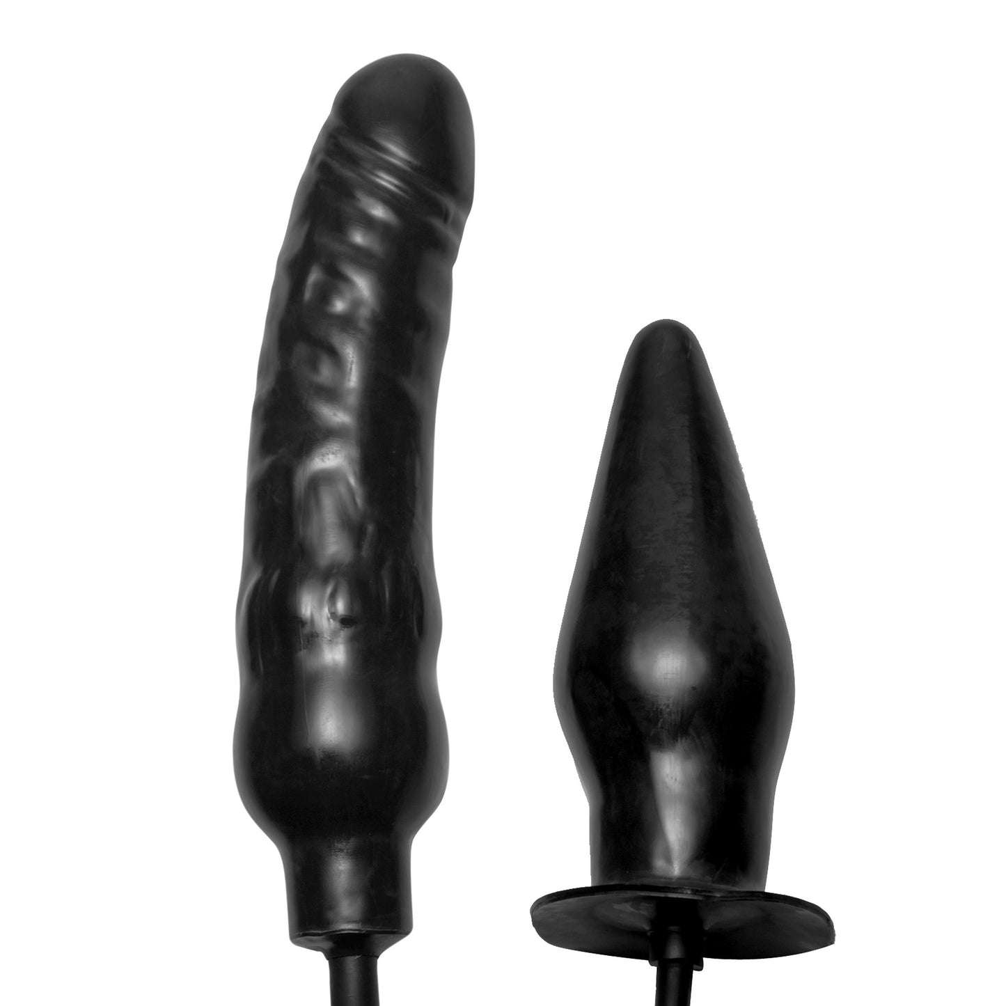 Deuce Double Penetration Inflatable Dildo and Anal Plug