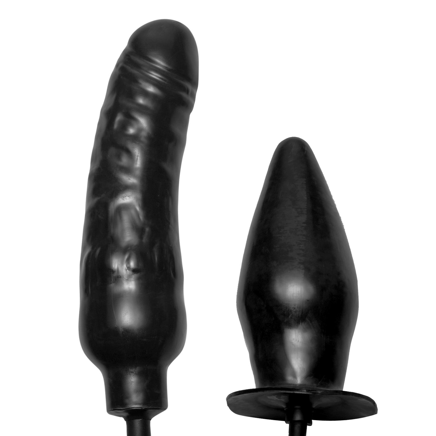 Deuce Double Penetration Inflatable Dildo and Anal Plug