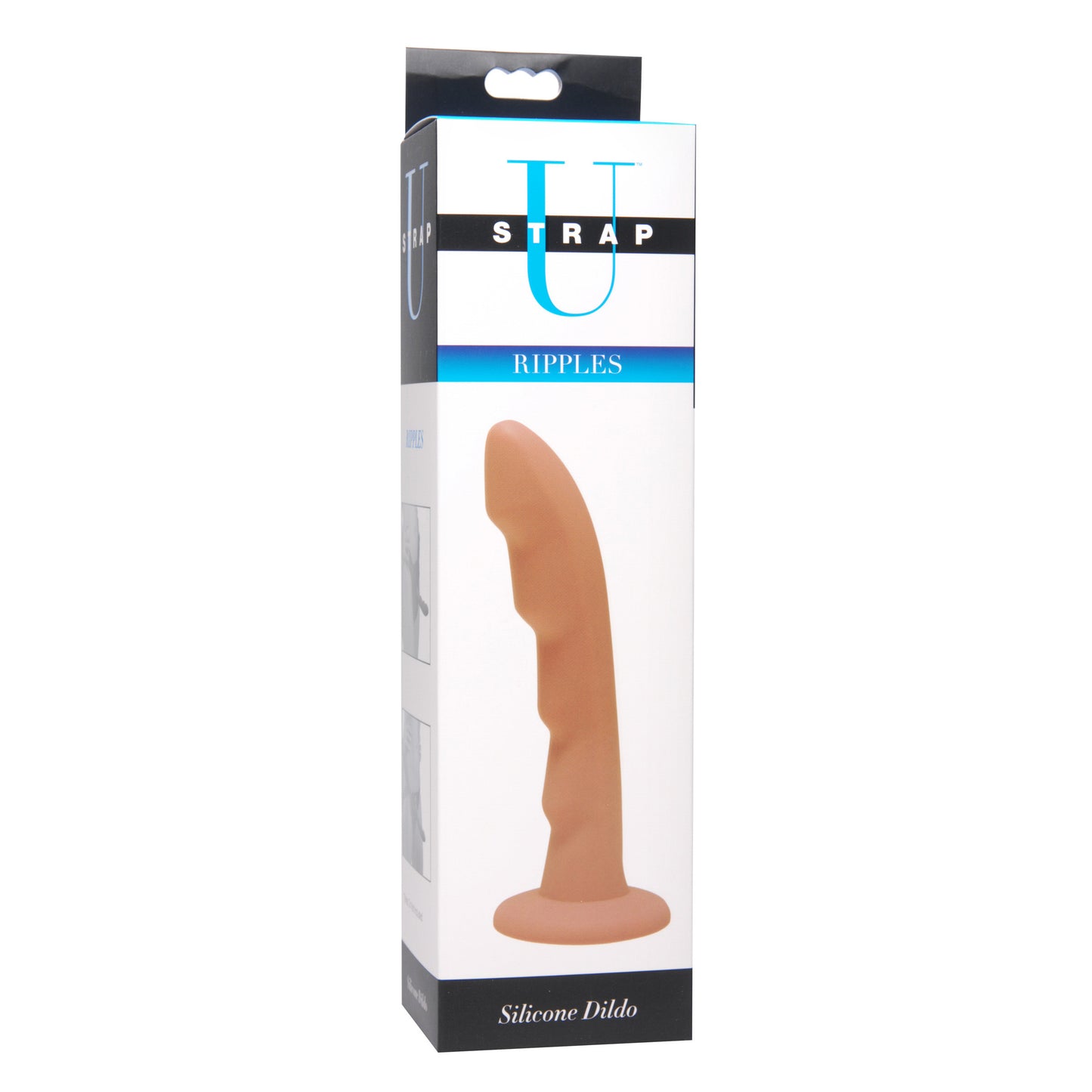 Ripples Silicone Strap On Harness Dildo- Flesh