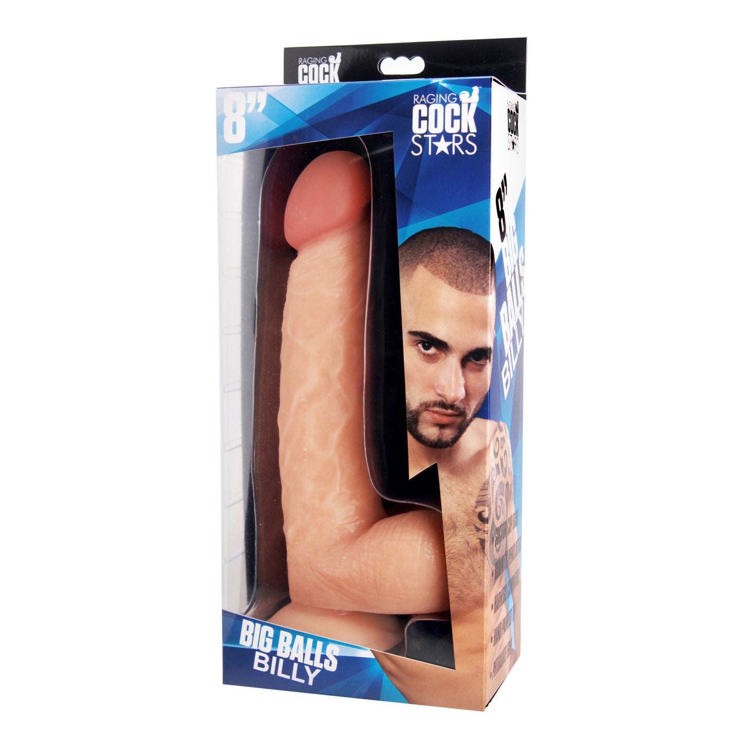 Raging Cockstars Big Balls Billy 8 Inch Realistic Dildo