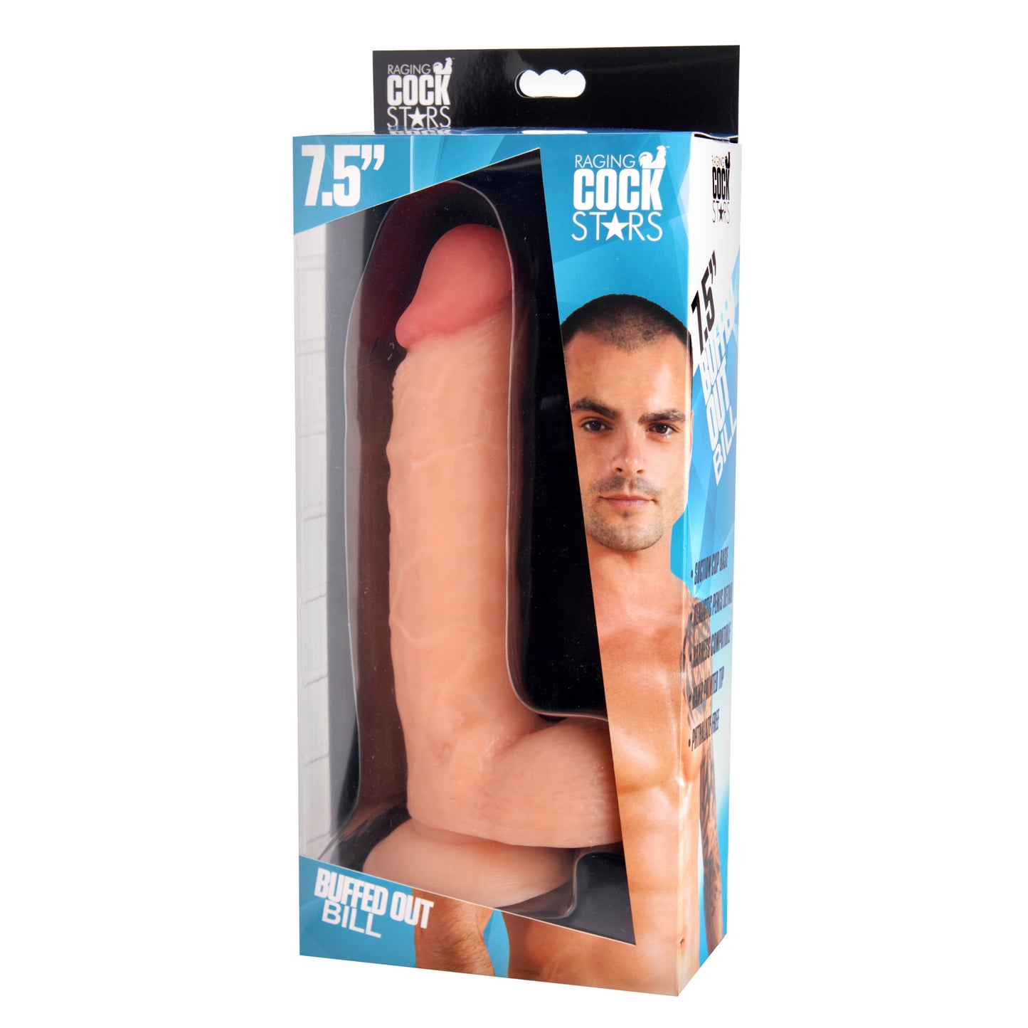 Raging Cockstars Buffed Out Billy 7.5 Inch Realistic Dildo