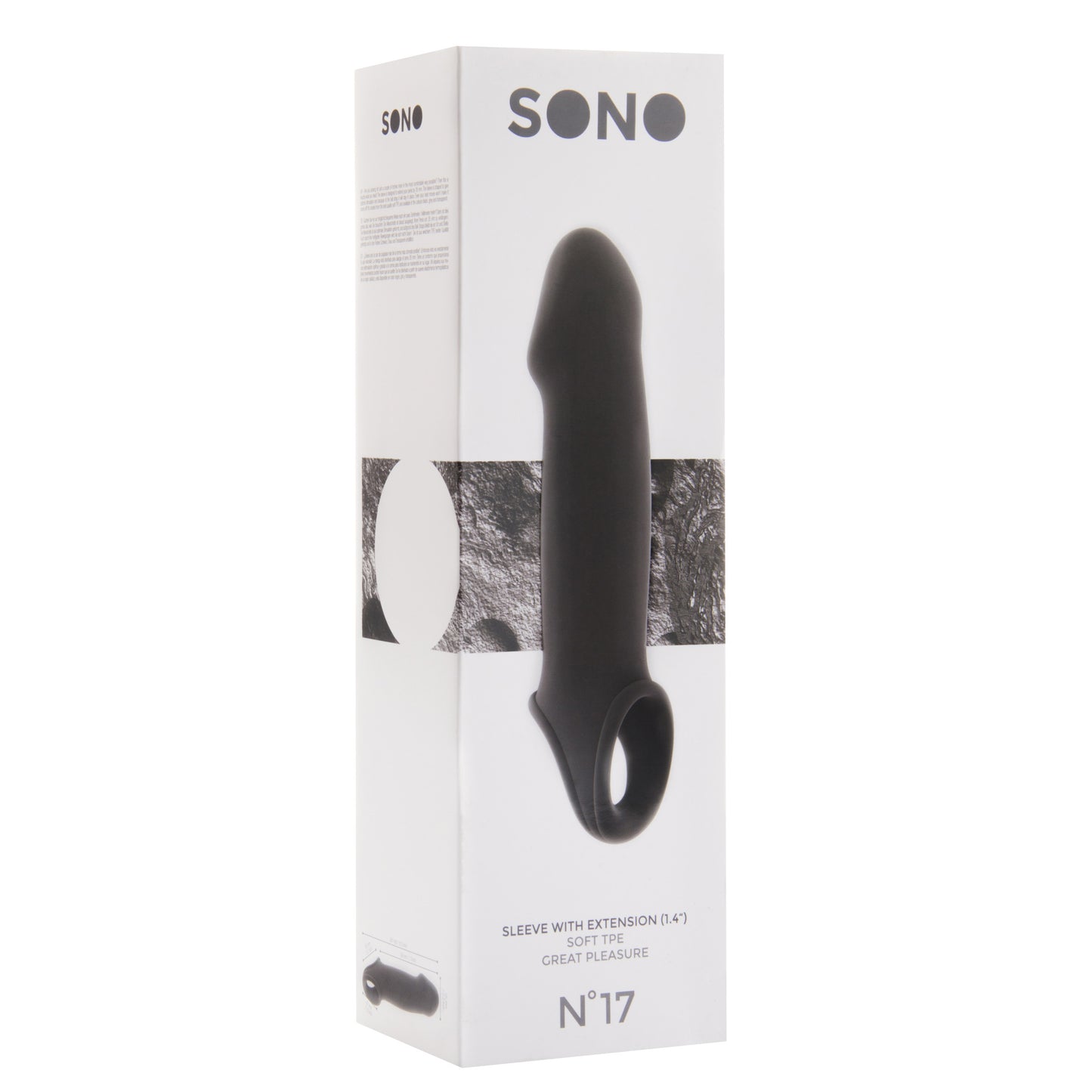 Sono No 17 Cock Sleeve with Extension - Black