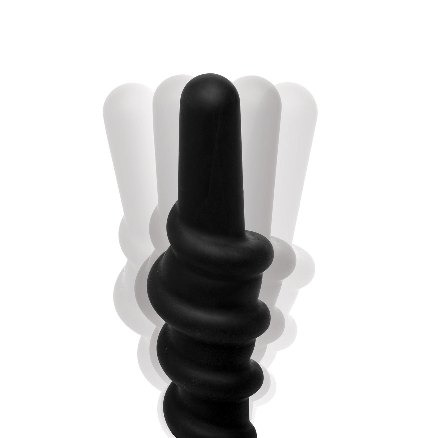 Coiled Silicone Swirl Vibrating Anal Plug with Remote