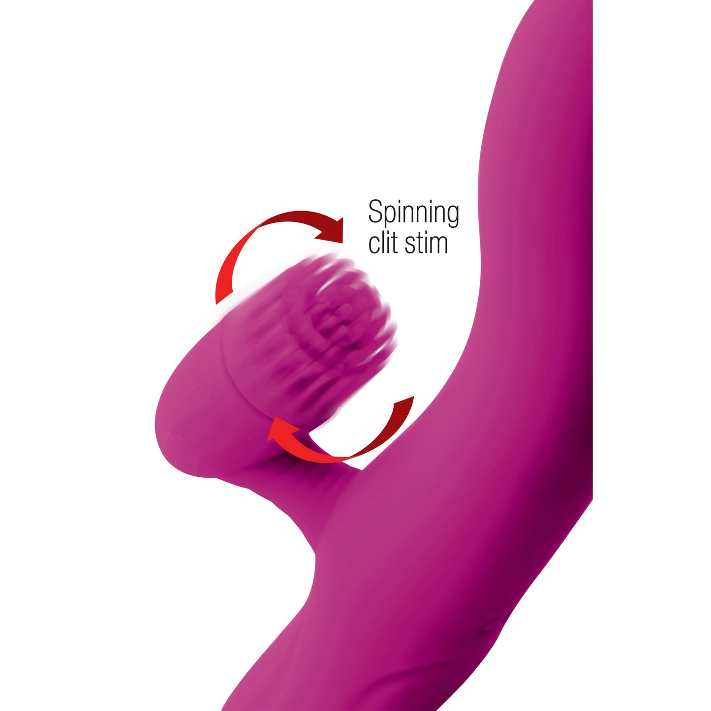 Whirl Silicone Rabbit Vibrator with Rotating Ticklers