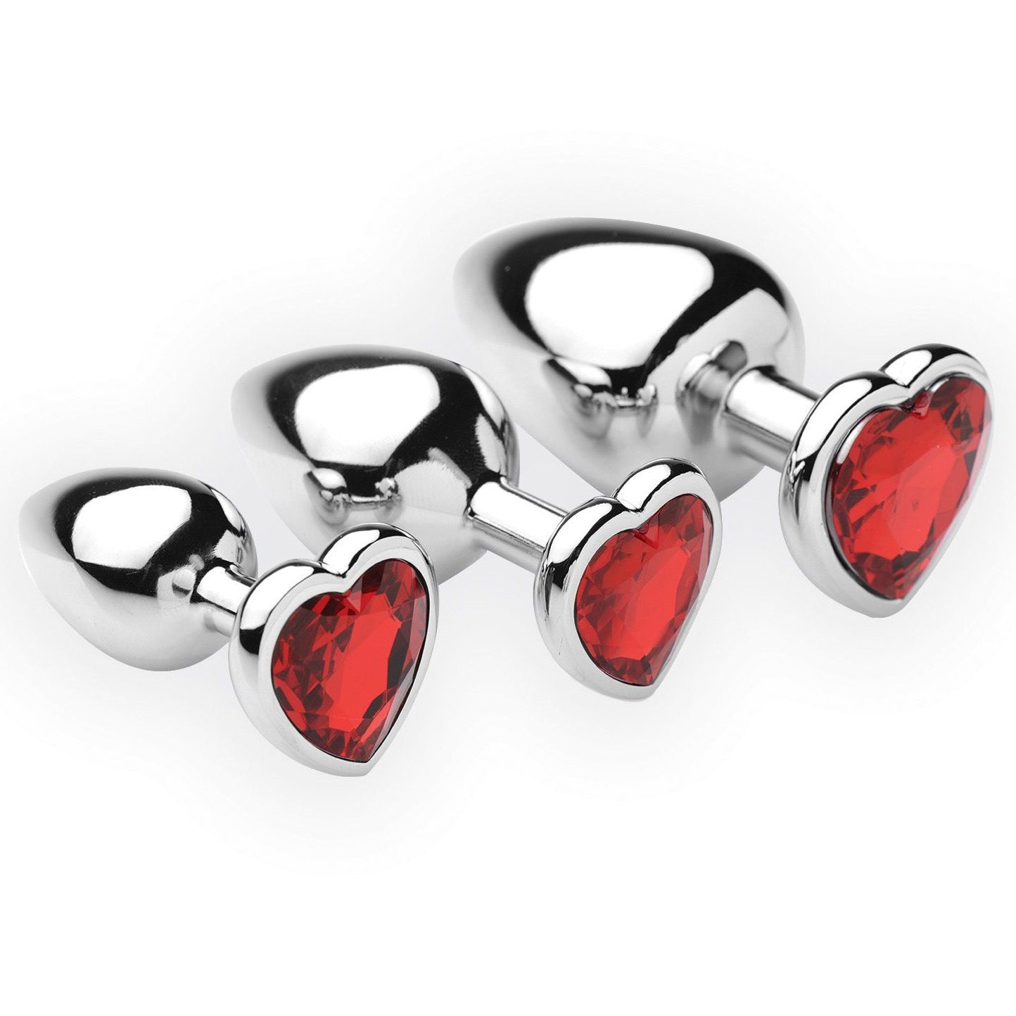 Chrome Hearts 3 Piece Anal Plugs with Gem Accents