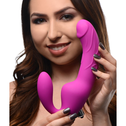 Royal Rider Vibrating Silicone Strapless Strap On Dildo