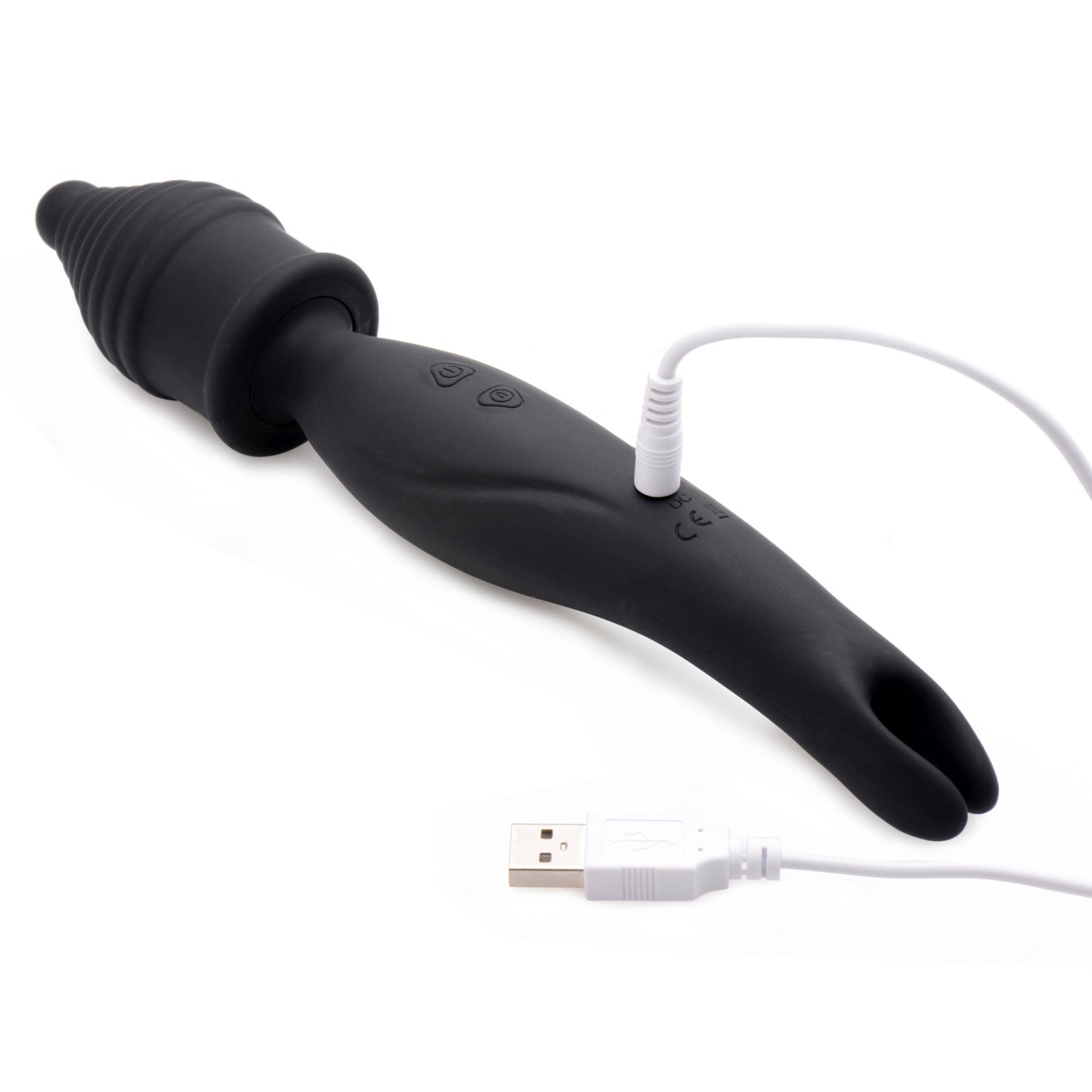 Dual Diva 2 in 1 Silicone Massager- Black