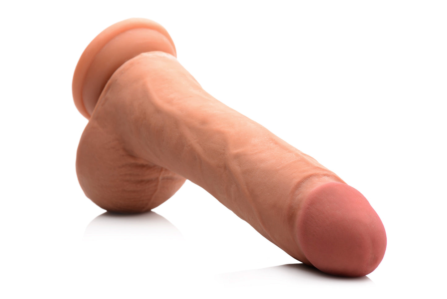 10 Inch Ultra Real Dual Layer Suction Cup Dildo- Medium Skin Tone