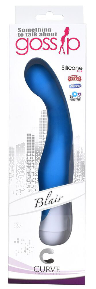 Blair 7 Speed Silicone G-Spot Vibrator- Blue