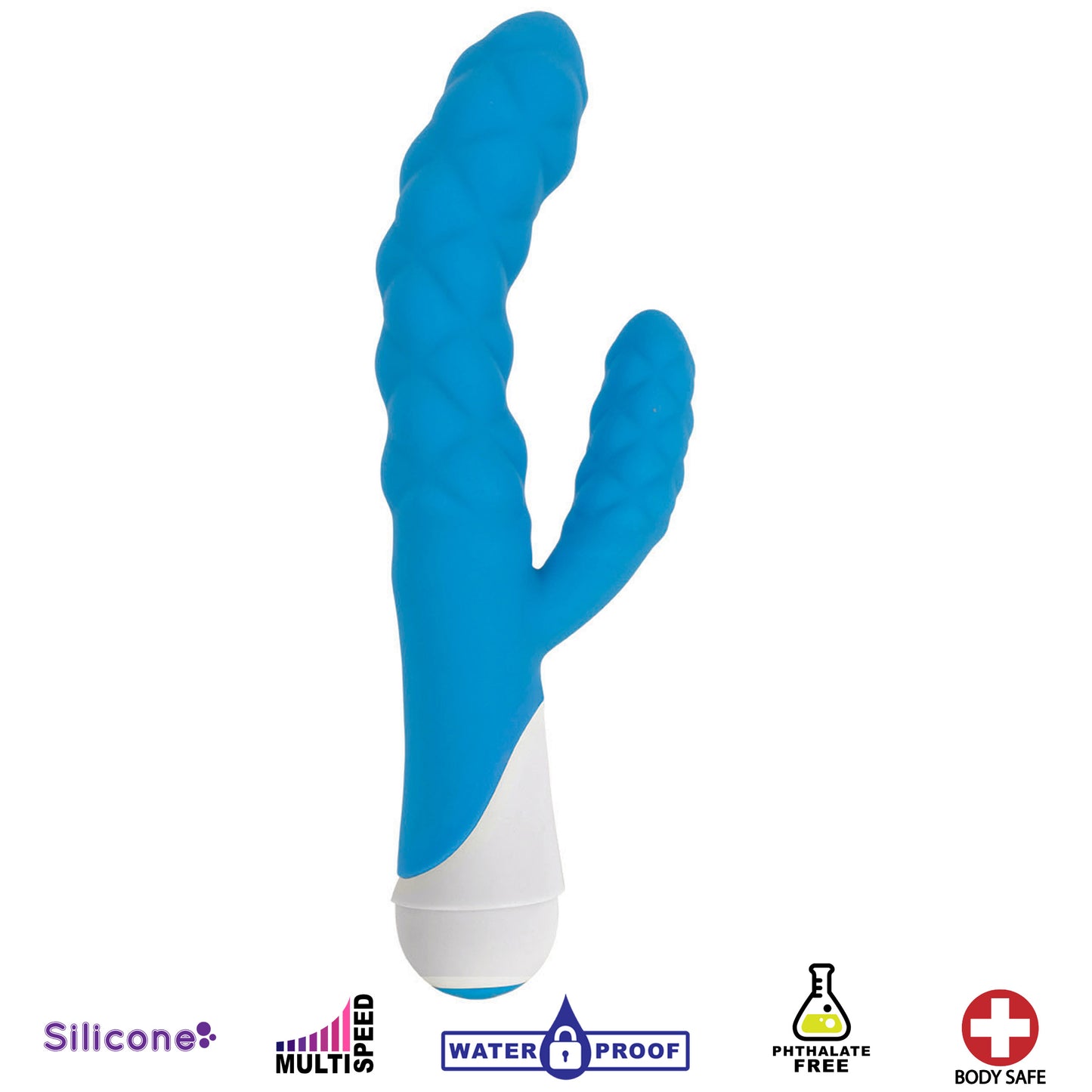 Ellen 20x Silicone Vibrator – Blue