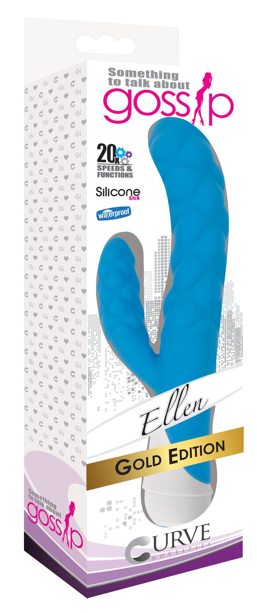 Ellen 20x Silicone Vibrator – Blue