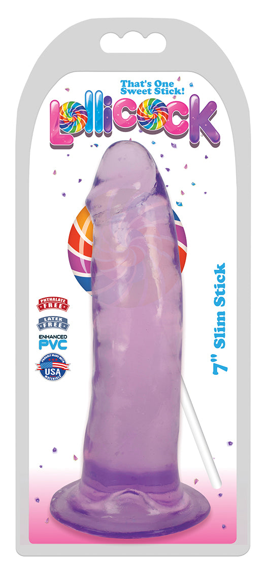 7 Inch Slim Stick Grape Ice Dildo