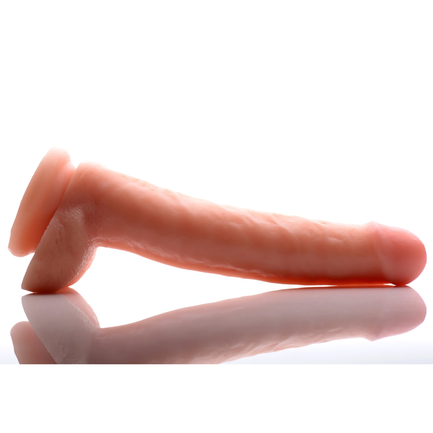 8 Inch Slim Dildo with Balls- Flesh