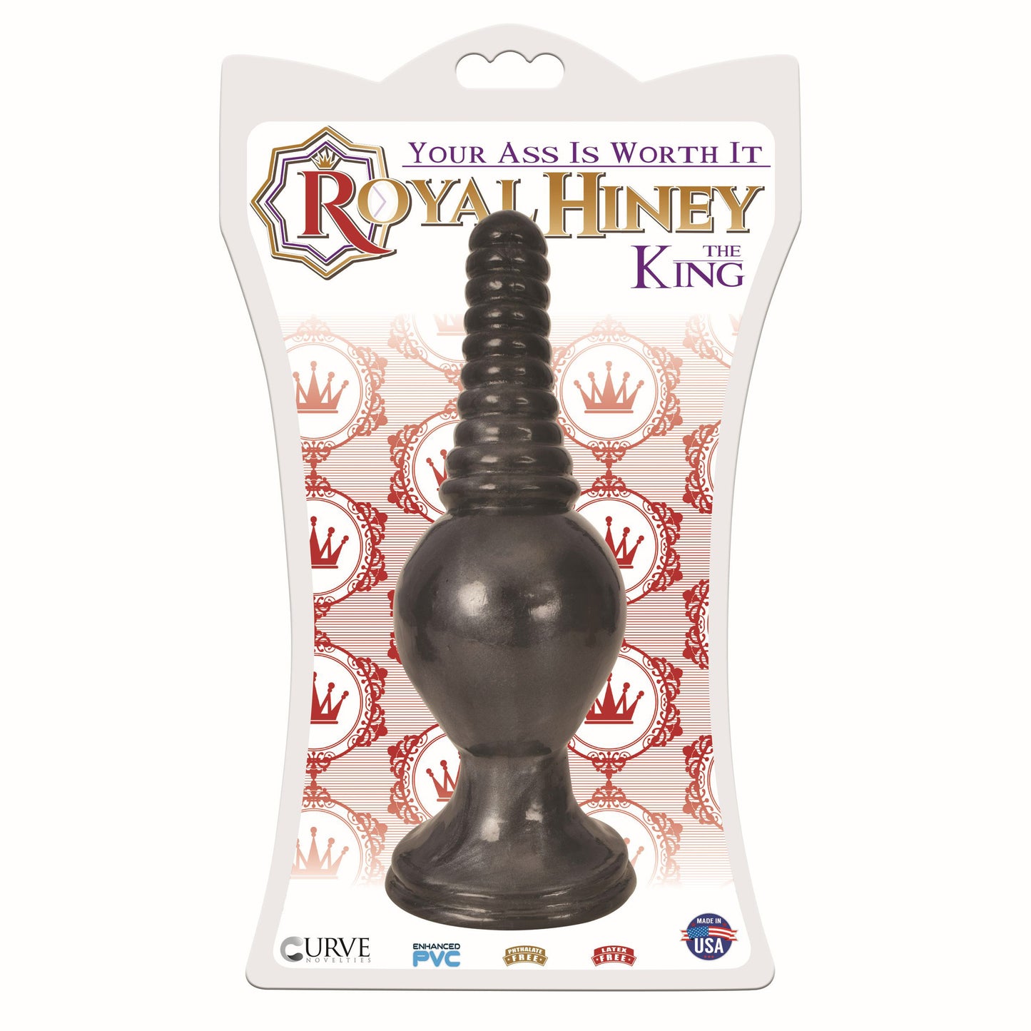 The King Ribbed Tip Anal Plug - Black