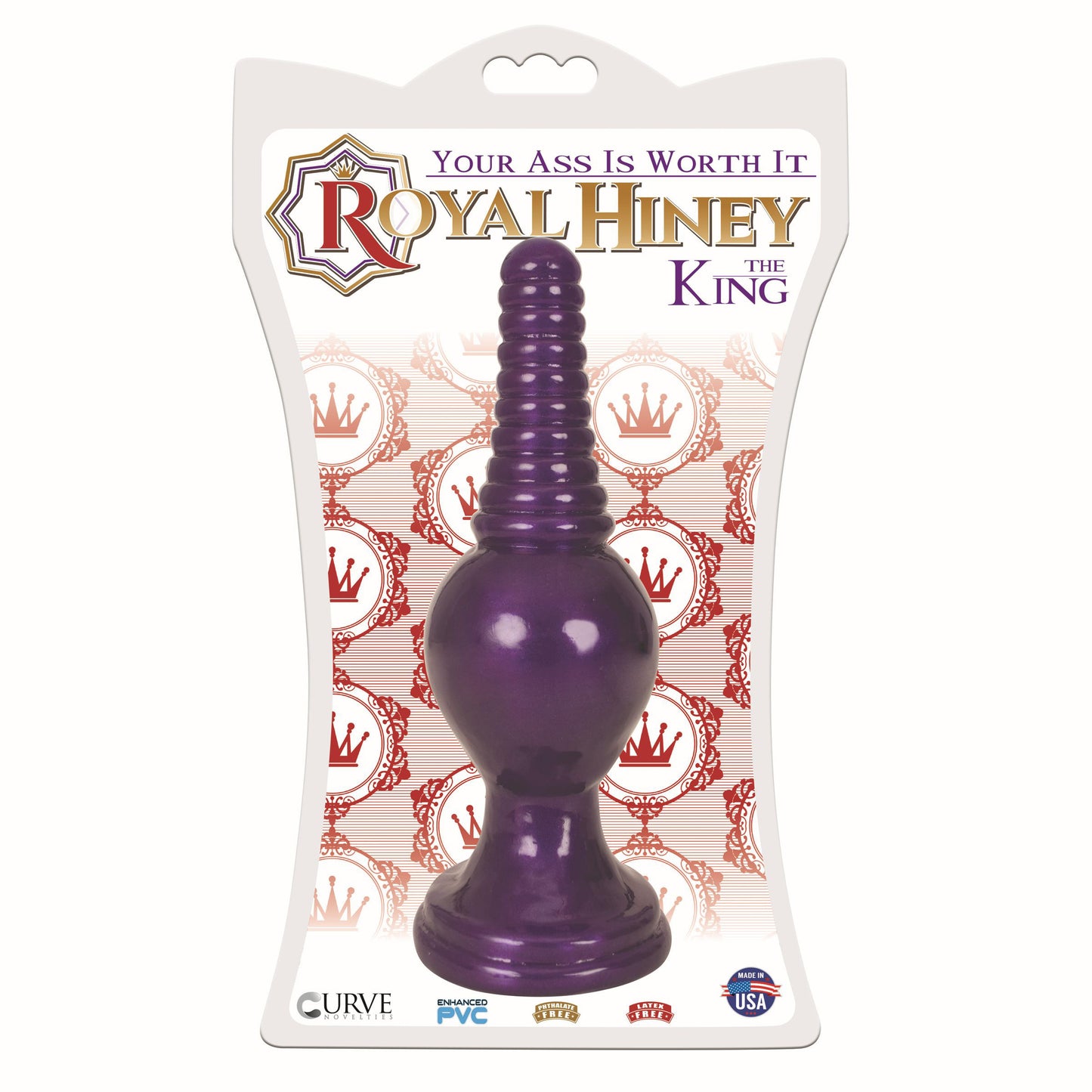 The King Ribbed Tip Anal Plug – Purple