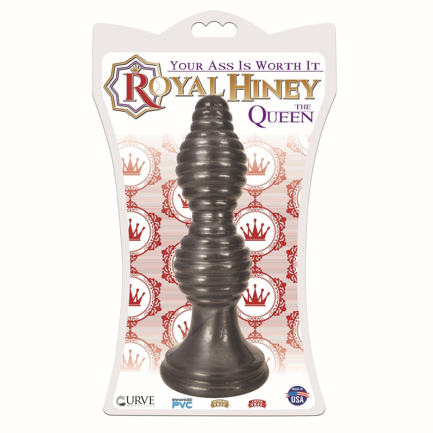 The Queen Ribbed Anal Plug – Black