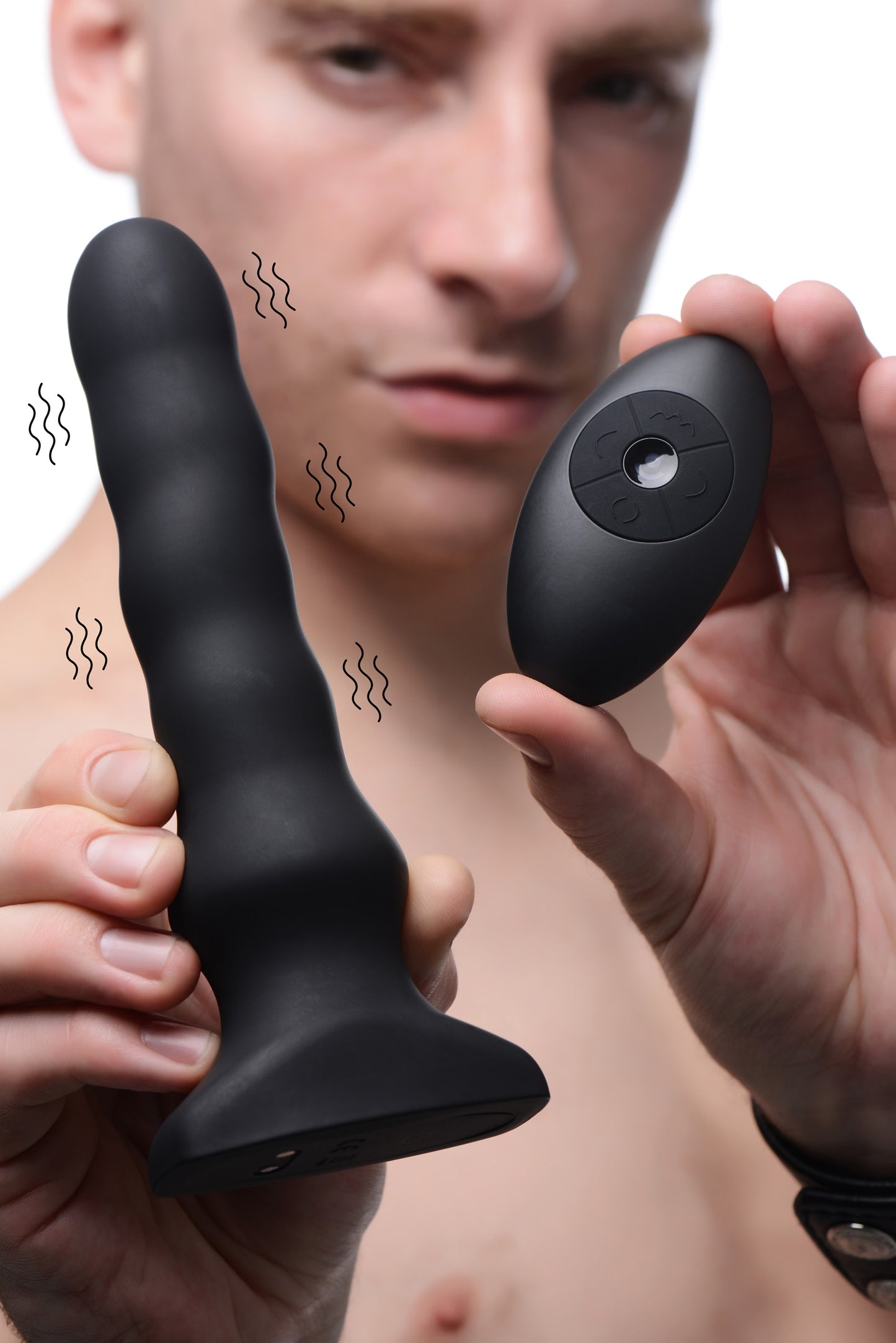 Silicone Vibrating and Squirming Plug with Remote Control