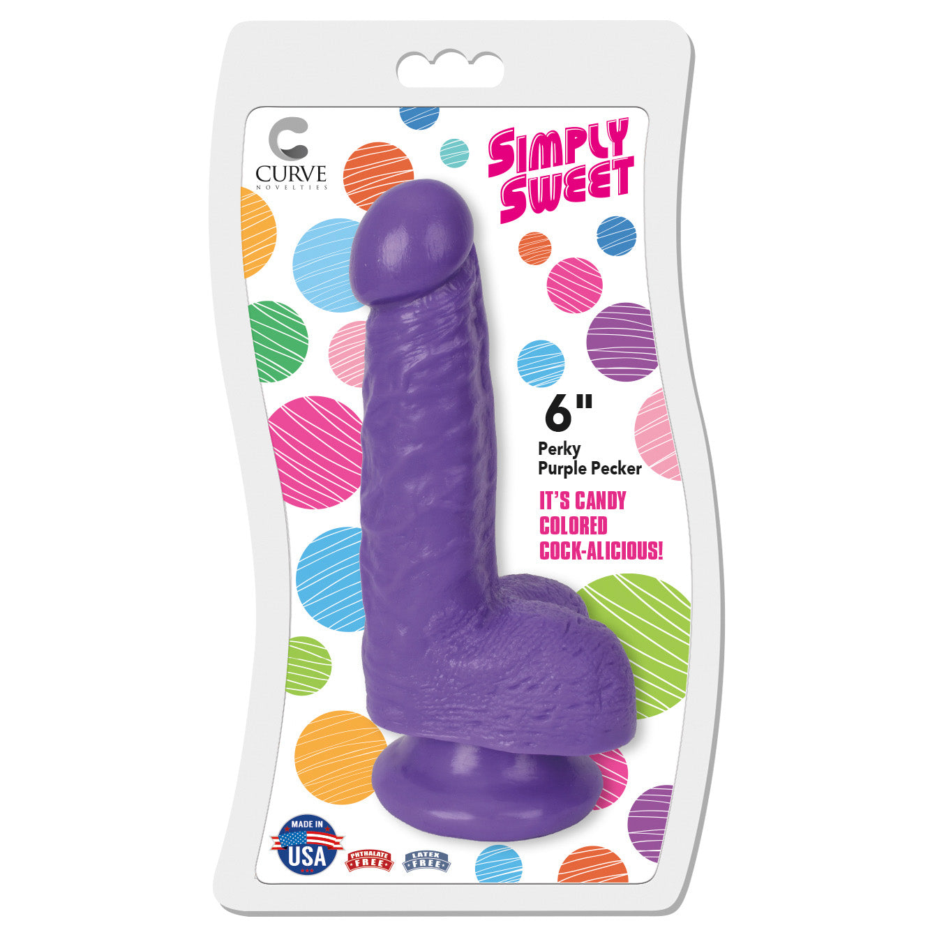 6 Inch Bangin Pecker Dildo - Purple