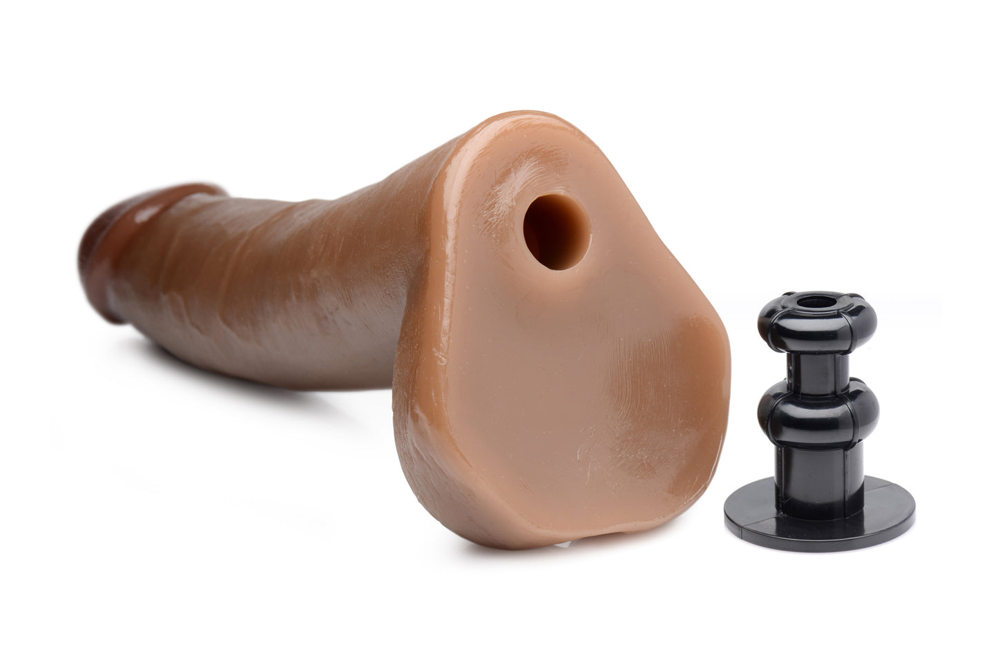 8 Inch Cock Lock Brown Dildo