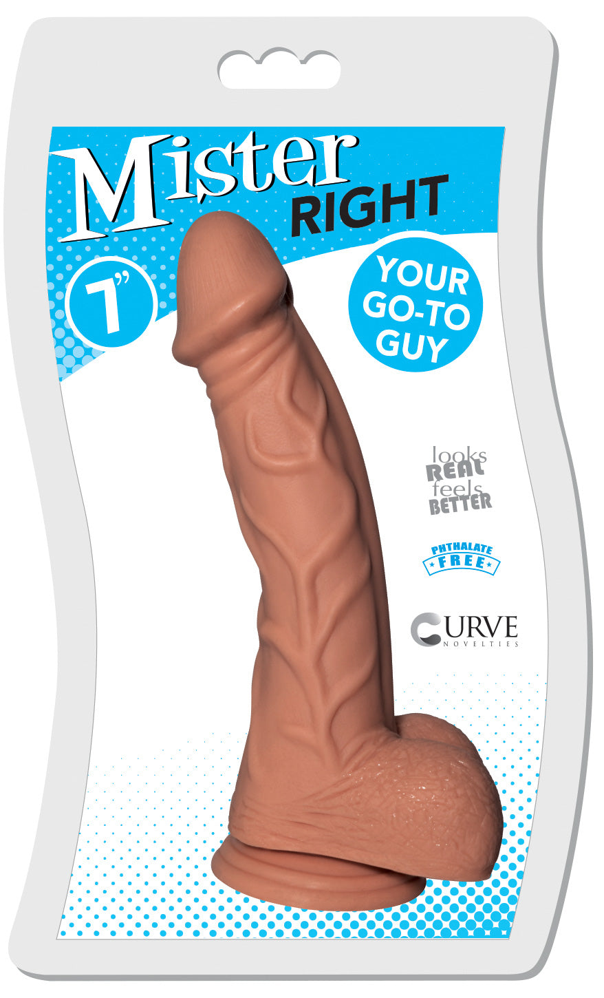 7 inch Mister Right Dildo - Tan