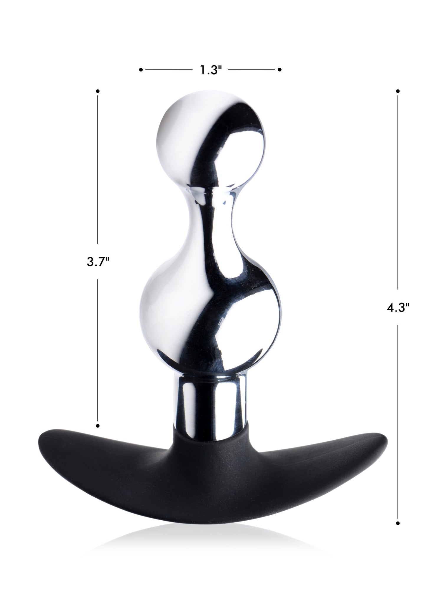 Dark Drop Metal and Silicone Beaded Anal Plug