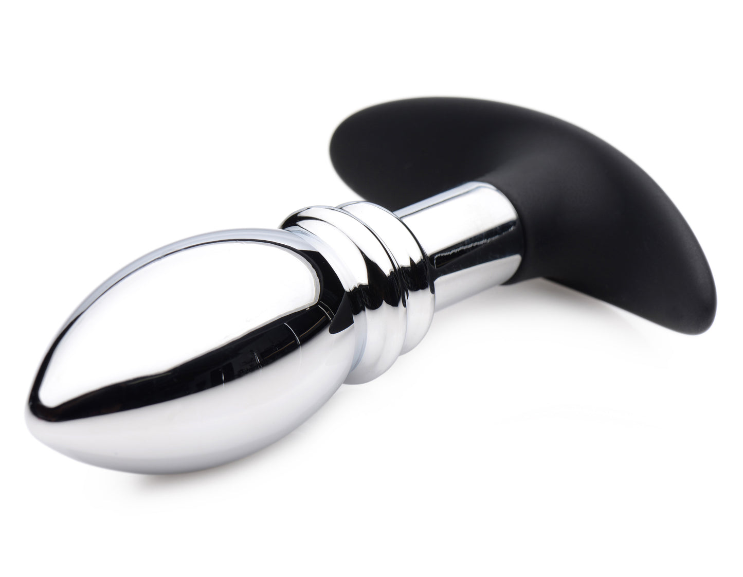 Dark Stopper Metal and Silicone Anal Plug