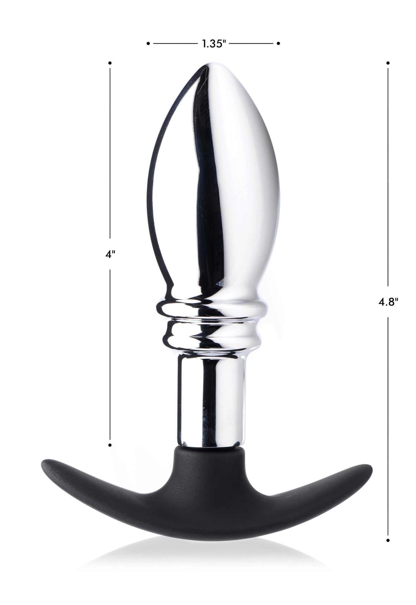 Dark Stopper Metal and Silicone Anal Plug