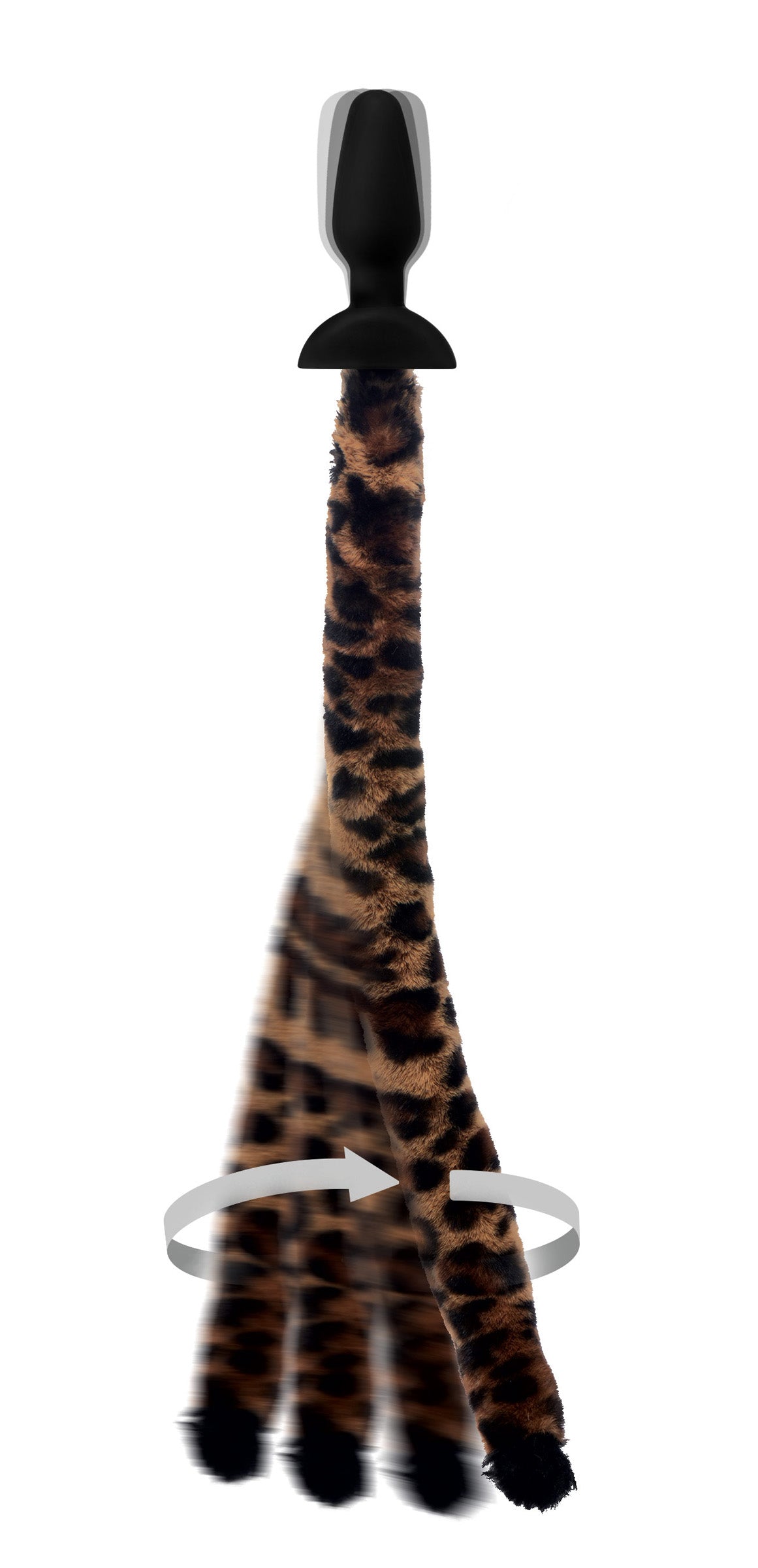 Remote Control Wagging Leopard Tail Anal Plug and Ears Set