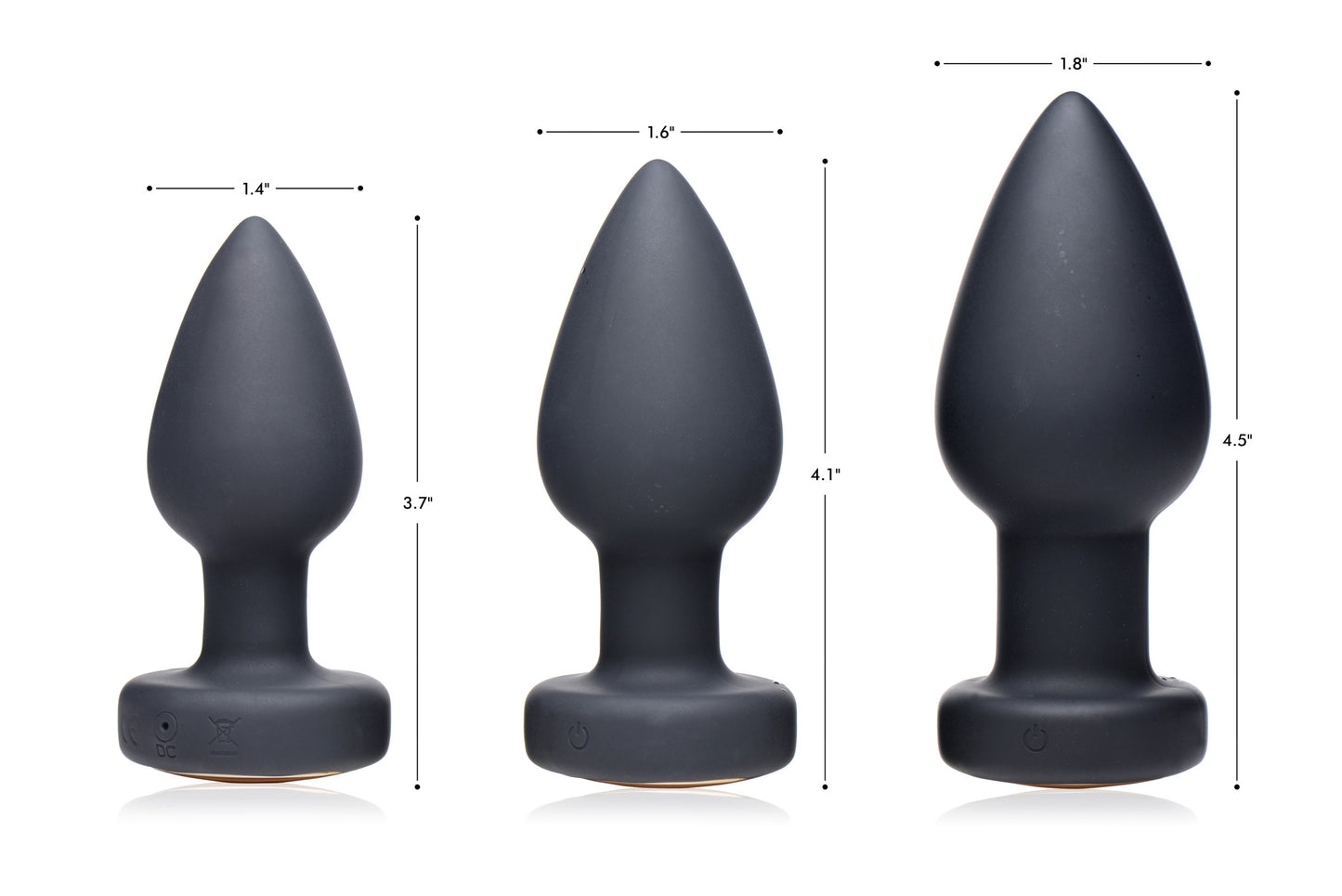 7X Light Up Rechargeable Anal Plug - Large