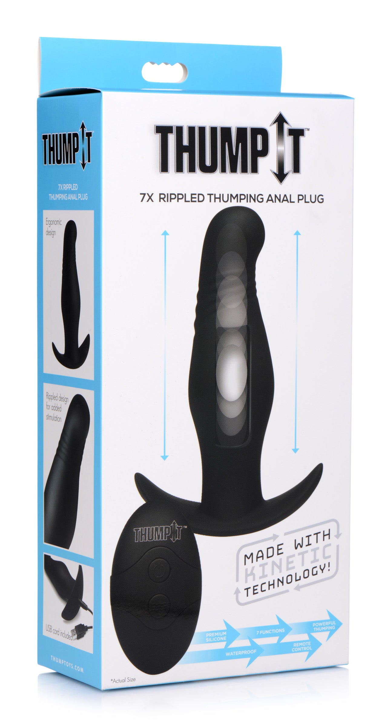 Kinetic Thumping 7X Rippled Anal Plug