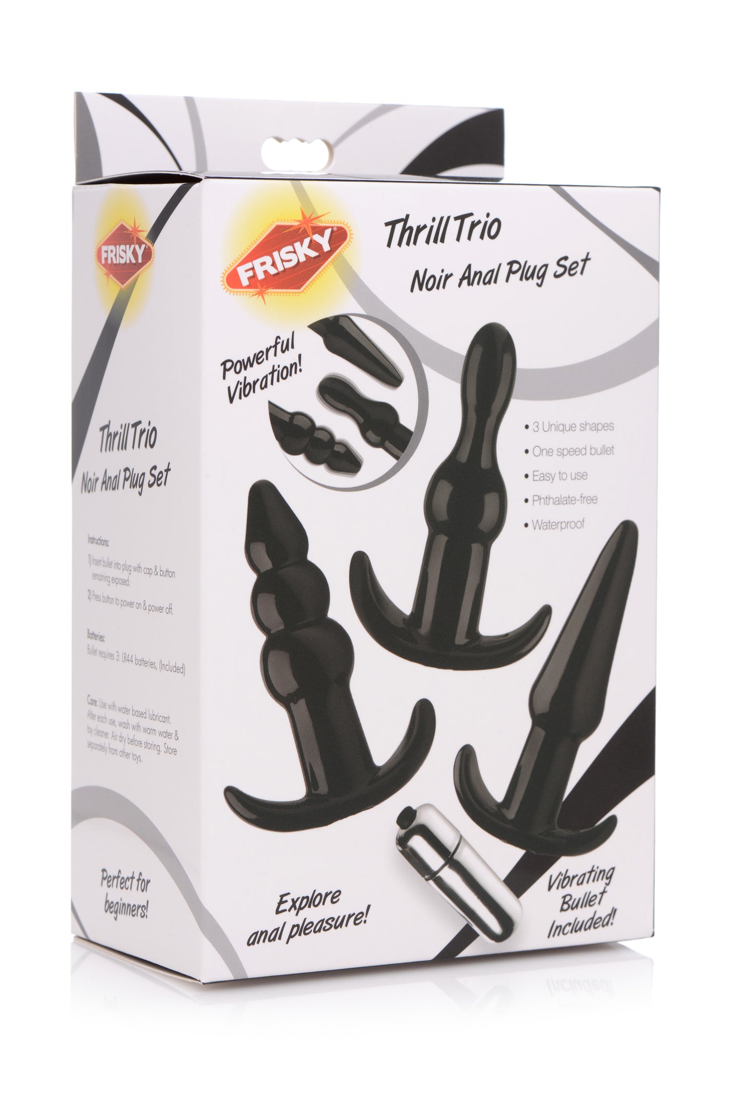 Thrill Trio Anal Plug Set - Black