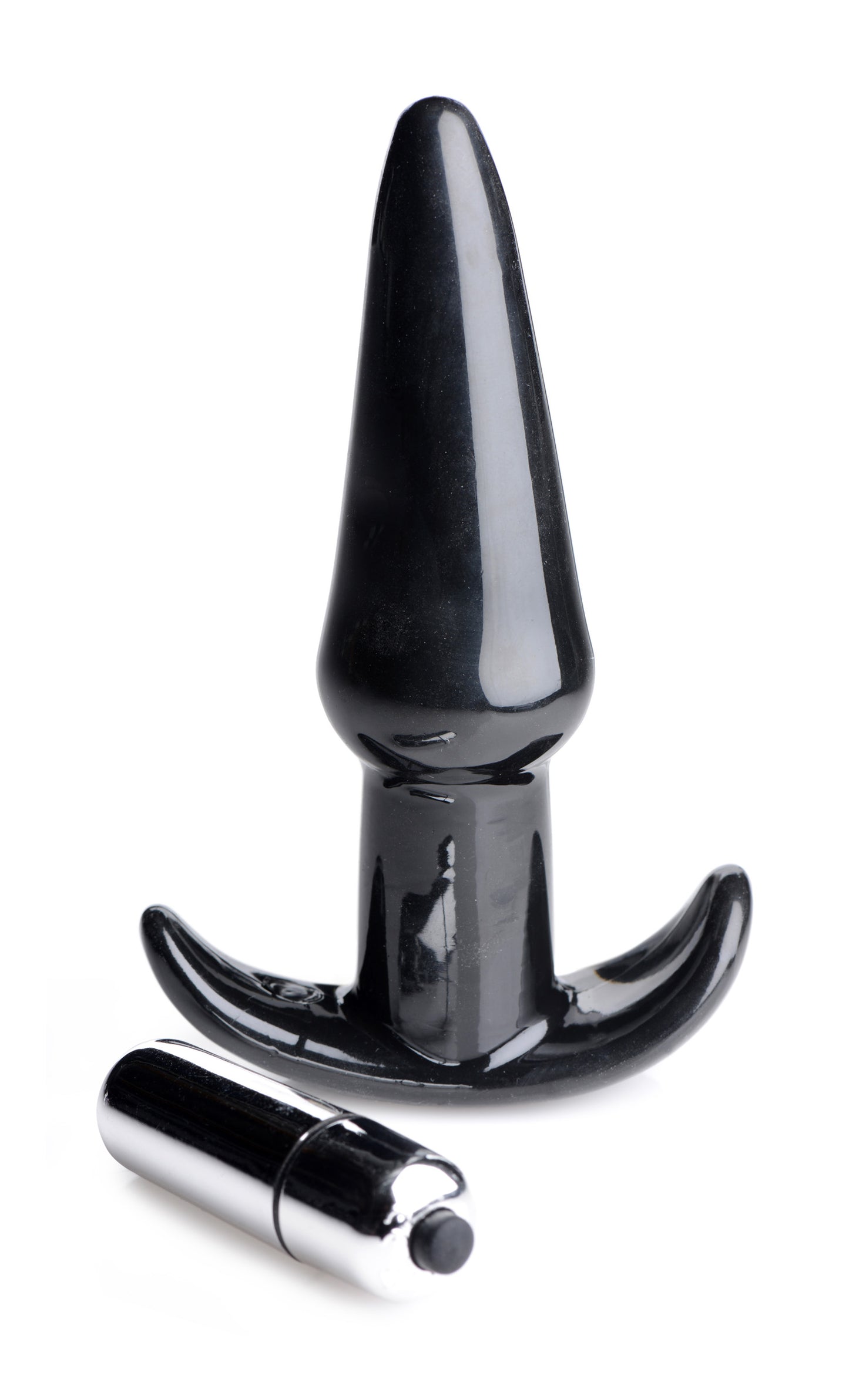 Smooth Vibrating Anal Plug - Black