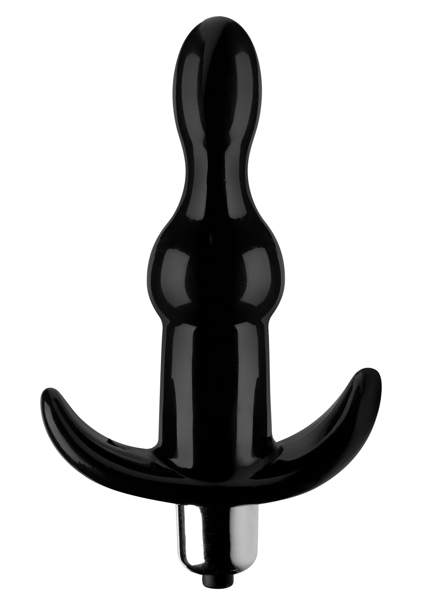 Bumpy Vibrating Anal Plug - Black