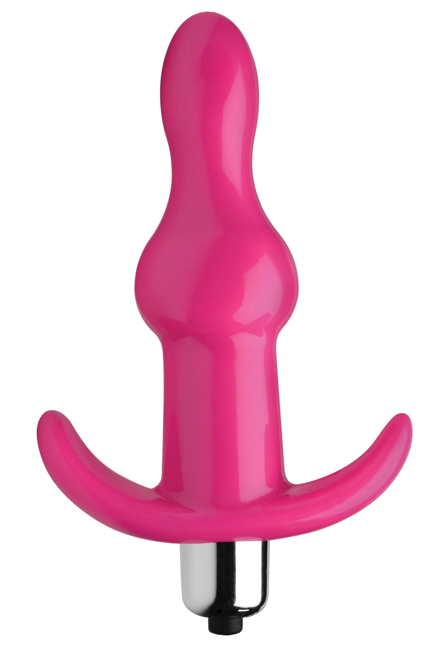 Bumpy Vibrating Anal Plug - Pink