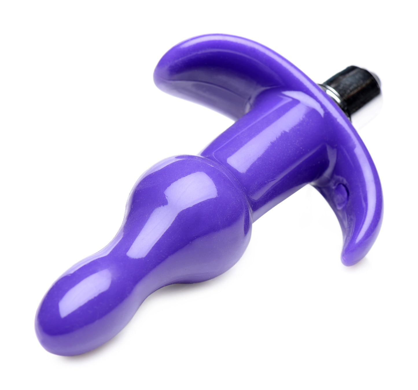 Bumpy Vibrating Anal Plug - Purple