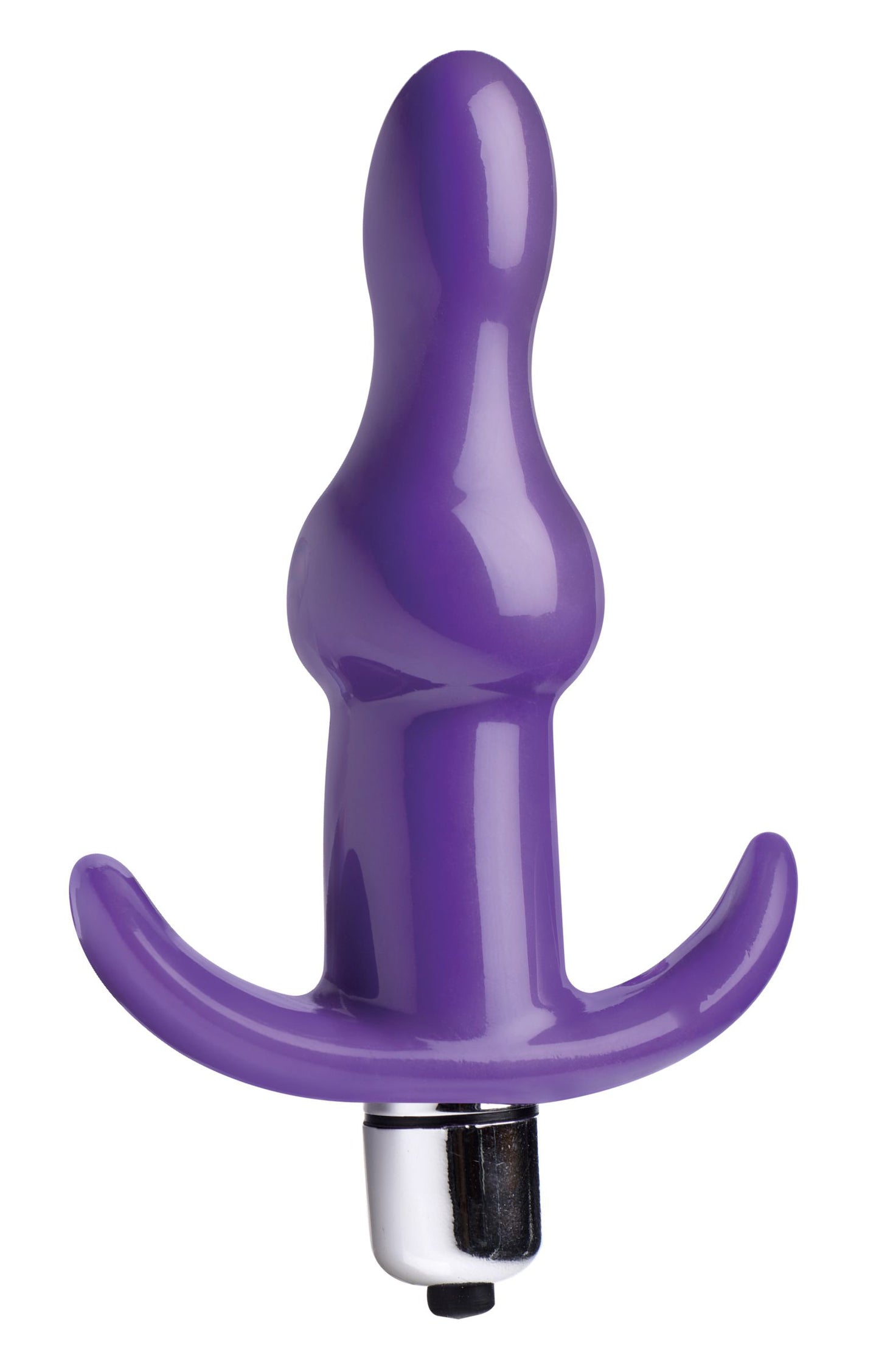 Bumpy Vibrating Anal Plug - Purple